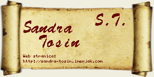 Sandra Tošin vizit kartica